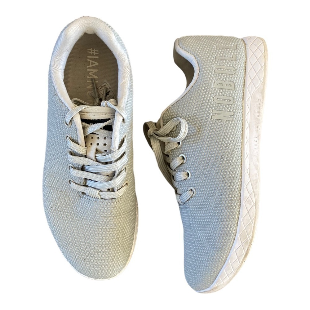 NoBull SuperFabric Light Gray Athletic Crossfit Trainer Unisex Shoes M 8 / W 9.5
